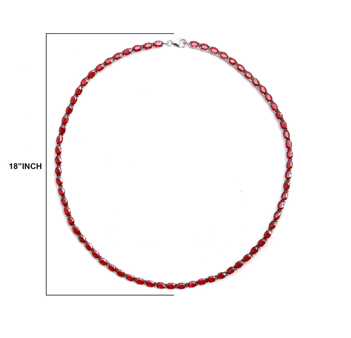 Fissure Field Ruby Statement Necklace - 925 Sterling Silver