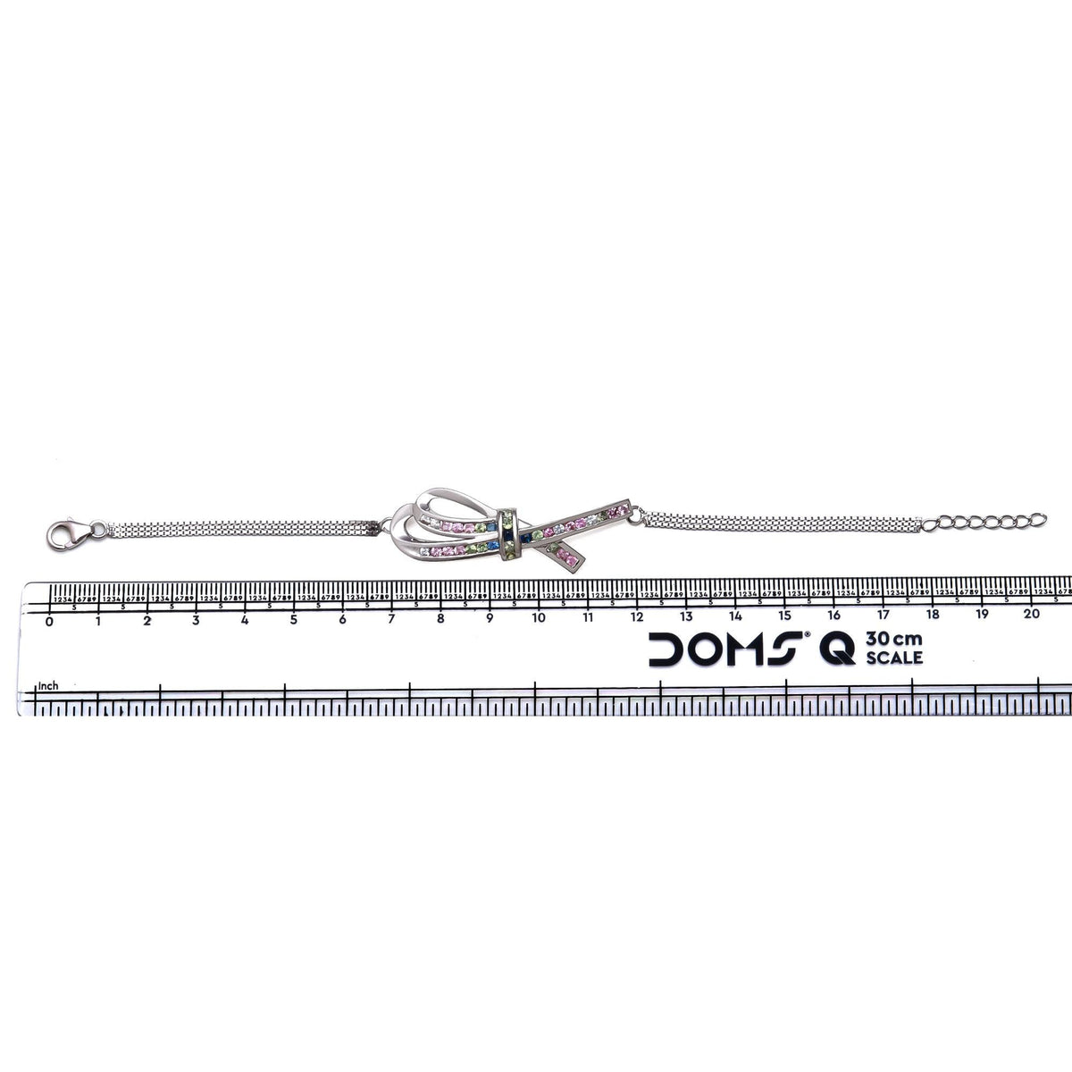 Multi Sapphire 925 Sterling Silver Statement Bracelet