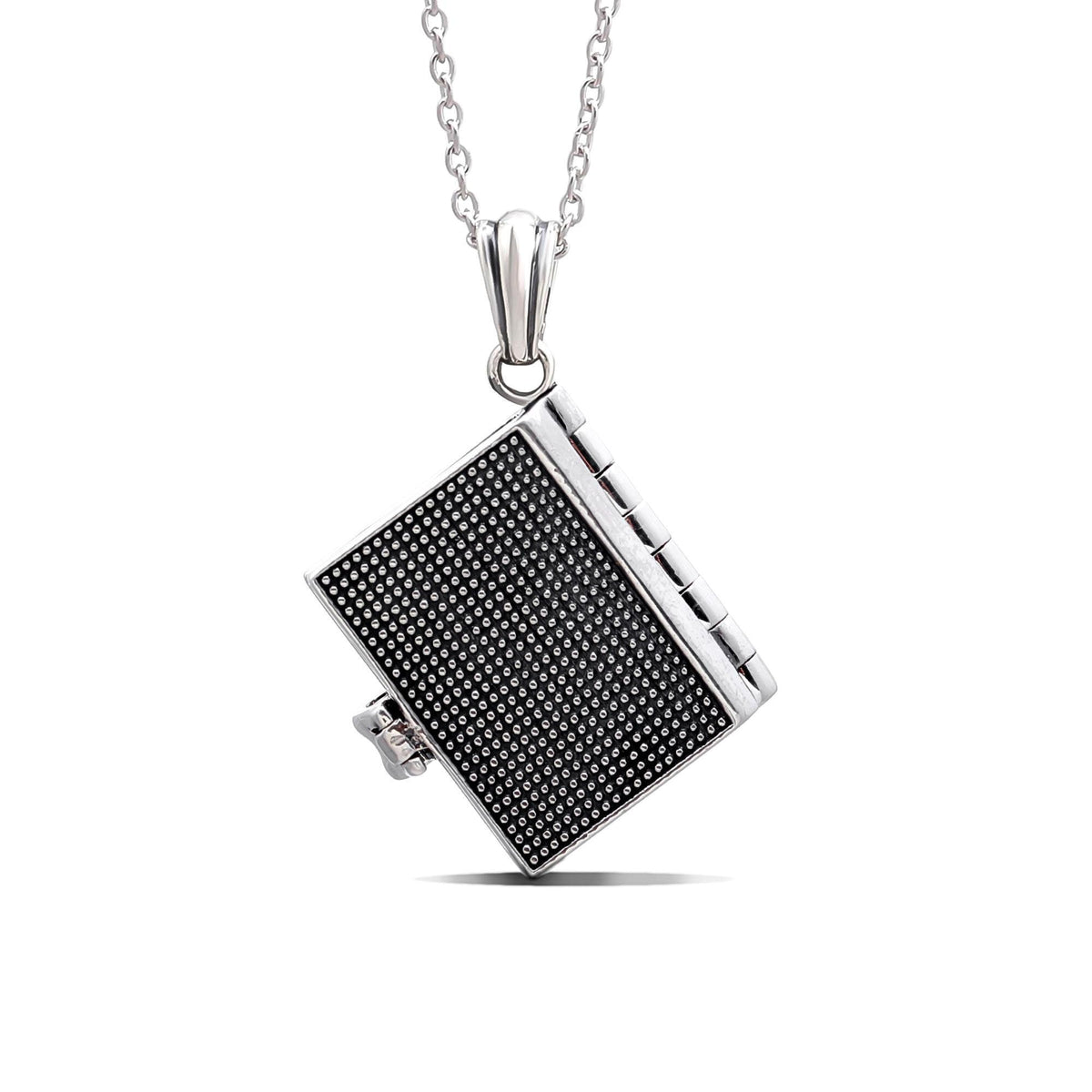 925 Sterling Silver Openable Holy Bible Locket Pendant