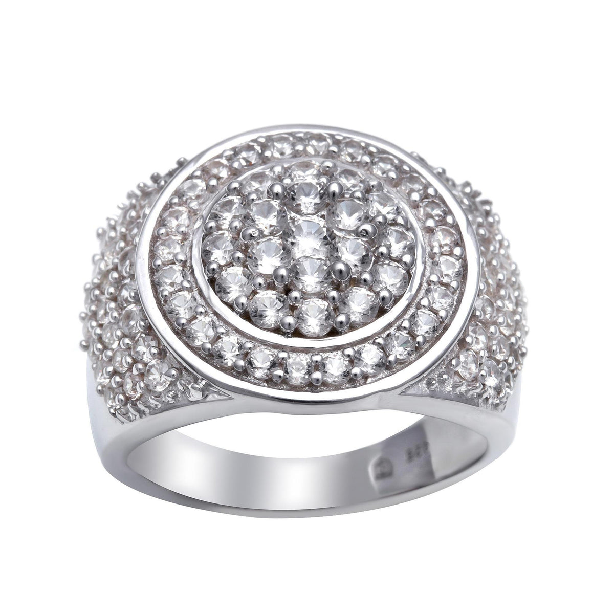 Natural Zircon Round Cut Ring - 925 Sterling Silver Vintage Dainty