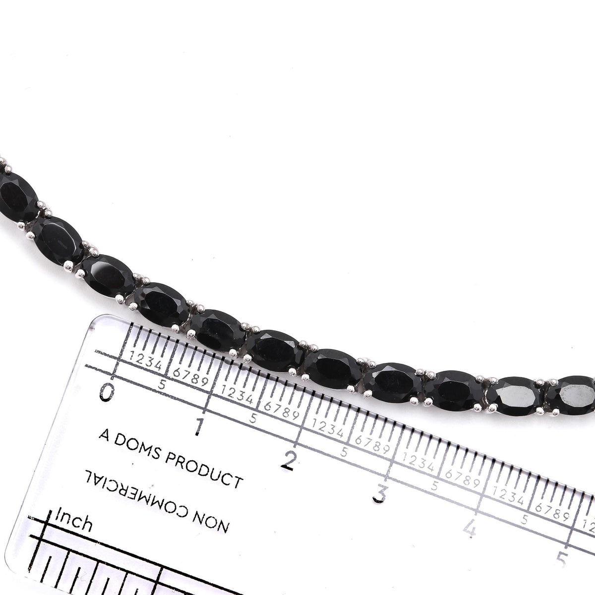 Black Spinel Statement Necklace - 925 Sterling Silver Handmade