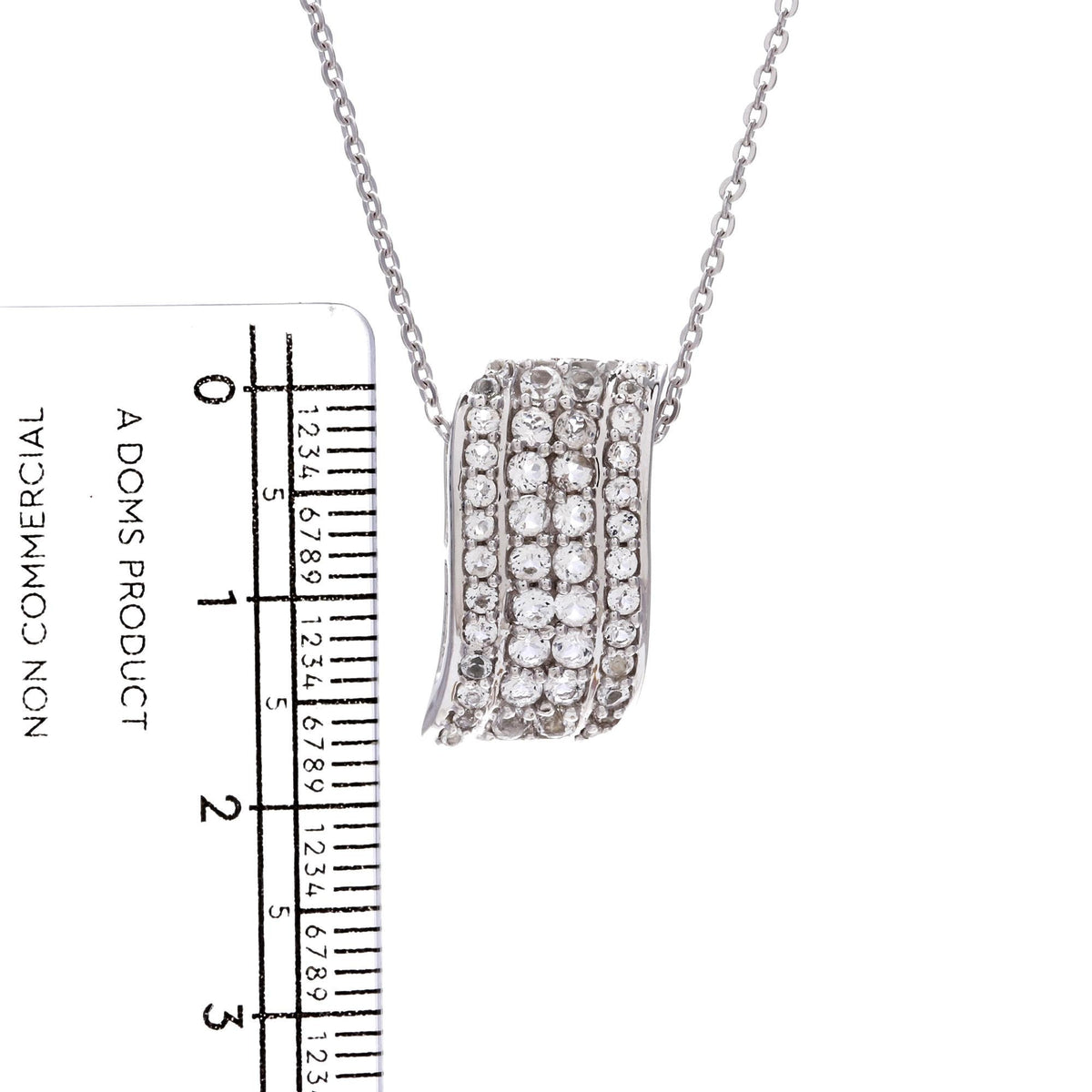 Natural Zircon Wavy Pendant - 925 Sterling Silver Round-Cut