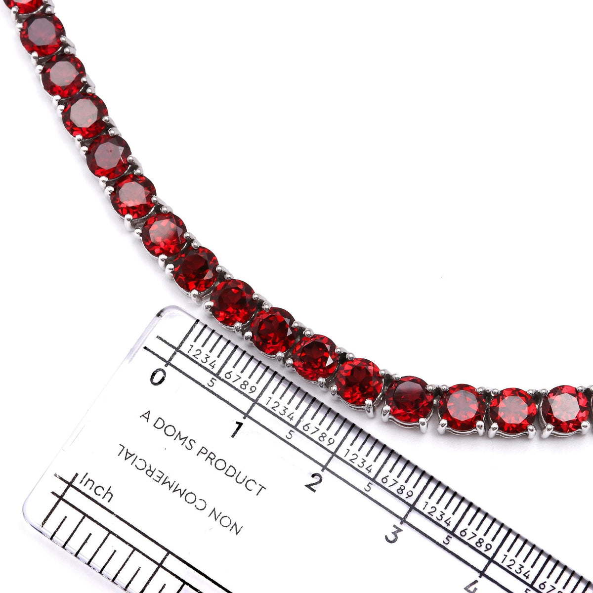 Garnet Statement Necklace - 925 Sterling Silver Red Gemstone
