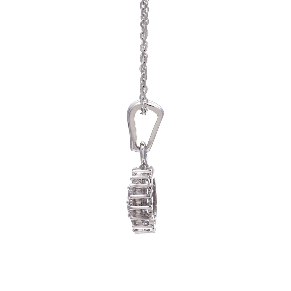 Natural Zircon Round Cut Pendant - 925 Sterling Silver