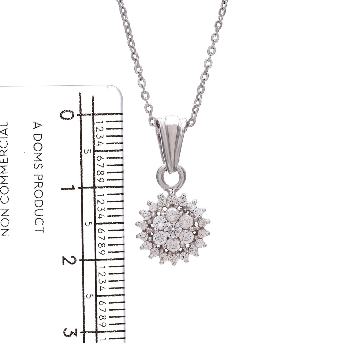 Natural Zircon Round Cut Pendant - 925 Sterling Silver