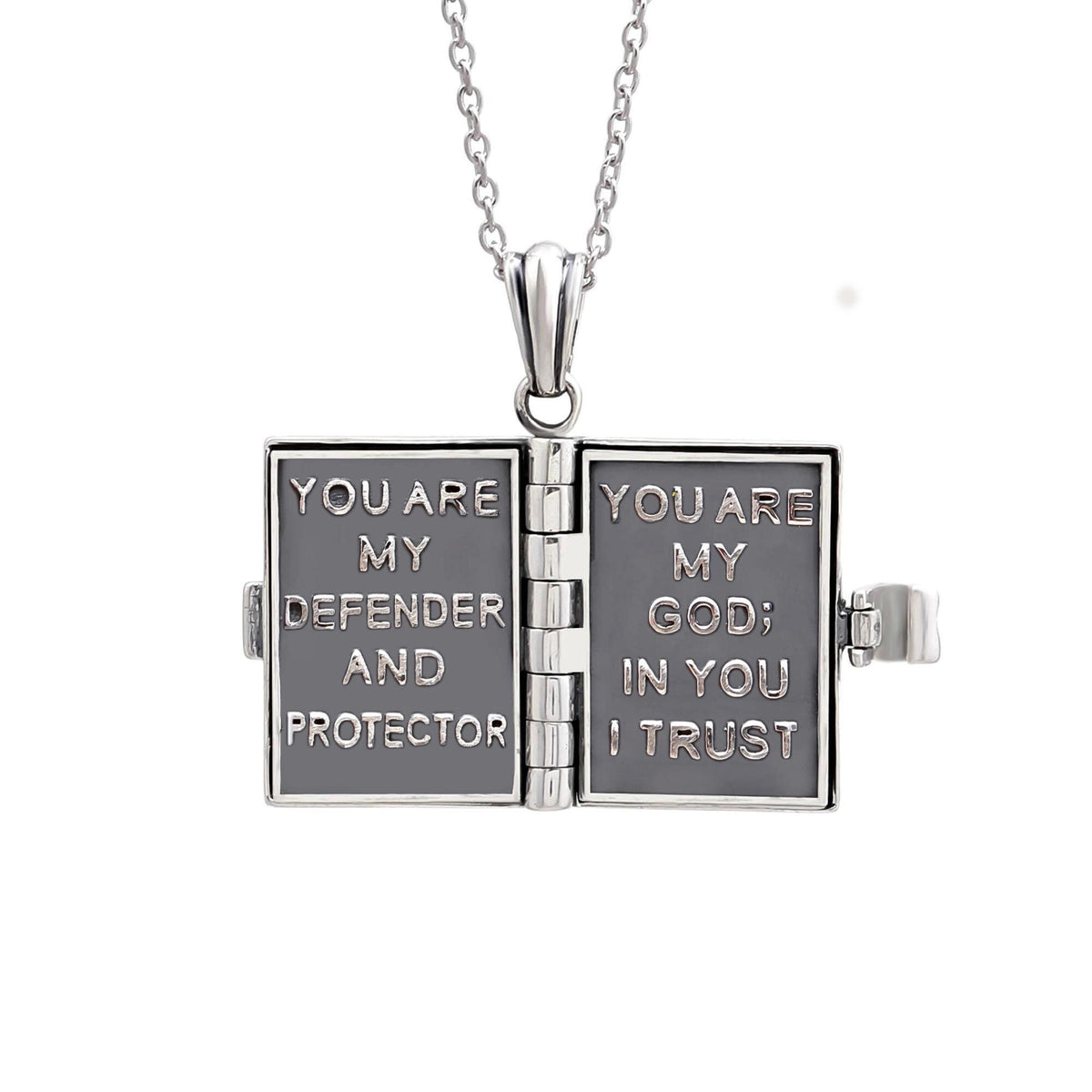 925 Sterling Silver Openable Holy Bible Locket Pendant